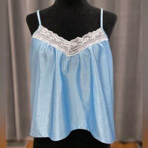 Vintage blue satin camisole